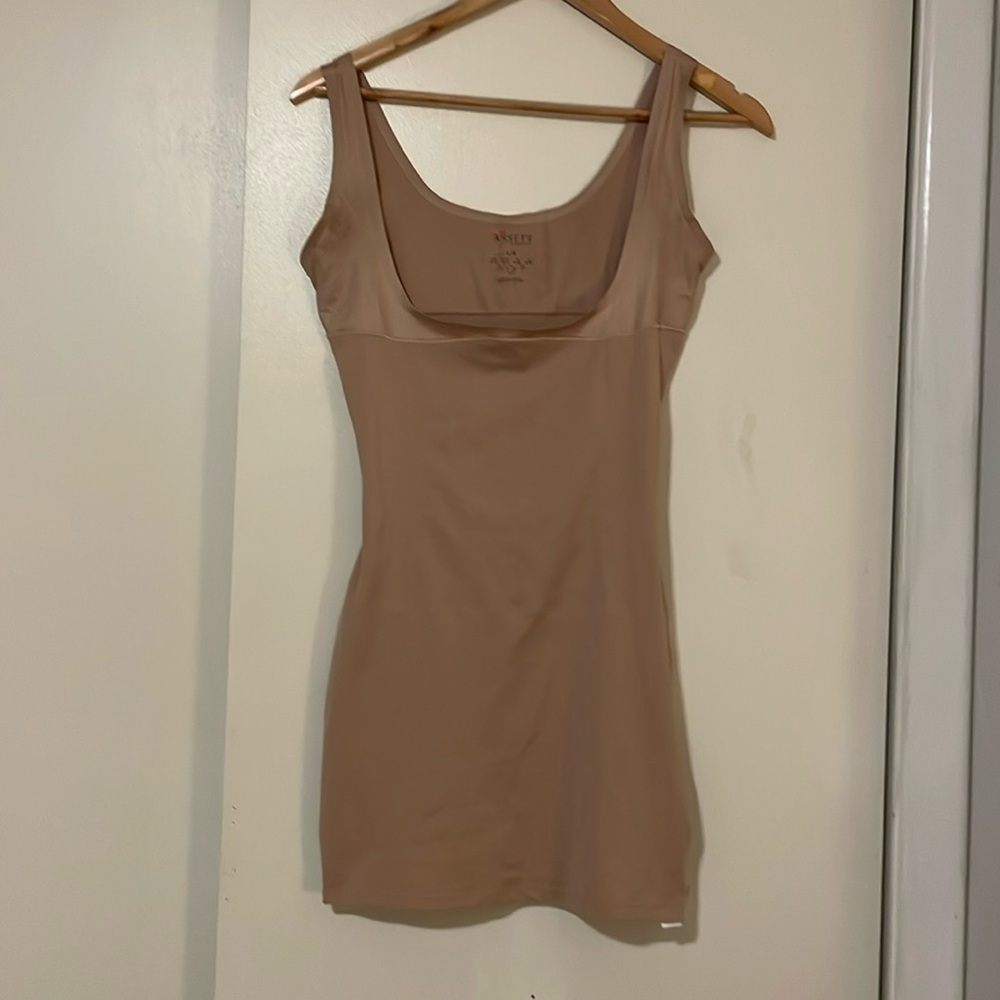 Beige shapewear slip, size large